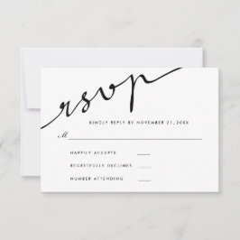 Einfache, elegante UAWG-Kalligrafie-Script-Hochzei RSVP Karte