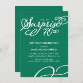 Einfache, elegante Überraschung 70. Geburtstagsfei Einladung (Vorne/Hinten)