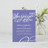 Einfache, elegante Überraschung - Einladung zum 10 (Stehend Vorderseite)