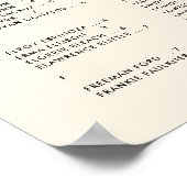 Einfache elegante und schicke Alphabetische Sitzka Poster (Ecke)