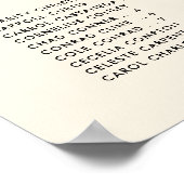 Einfache elegante und schicke Alphabetische Sitzka Poster (Ecke)