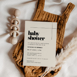Einfache elegante und schicke Babydusche Einladung