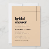 Einfache elegante und schicke Brautdusche - Einlad (Vorderseite)