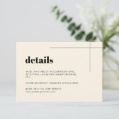 Einfache elegante und schicke Details Begleitkarte (Stehend Vorderseite)