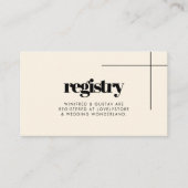 Einfache, elegante und schicke Ehereskarte Begleitkarte (Vorderseite)