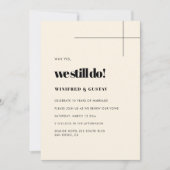 Einfache, elegante und schicke Einladung zur Erneu (Vorderseite)