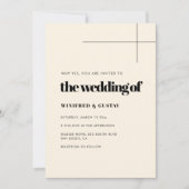 Einfache, elegante und schicke Einladung zur Hochz (Vorderseite)