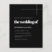 Einfache, elegante und schicke Einladung zur Hochz Postkarte (Vorderseite)