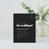 Einfache, elegante und schicke Einladung zur Hochz Postkarte (Stehend Vorderseite)