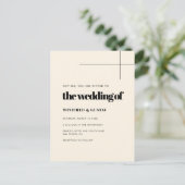Einfache, elegante und schicke Einladung zur Trauu Postkarte (Stehend Vorderseite)