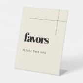 Einfache elegante und schicke Gastgeschenke Hochze Sockelschild (Vorderseite)