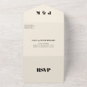 Einfache, elegante und schicke Hochzeit All In One Einladung (Außenbereich)