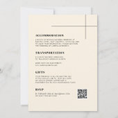 Einfache, elegante und schicke Hochzeit Alles in a Einladung (Rückseite)