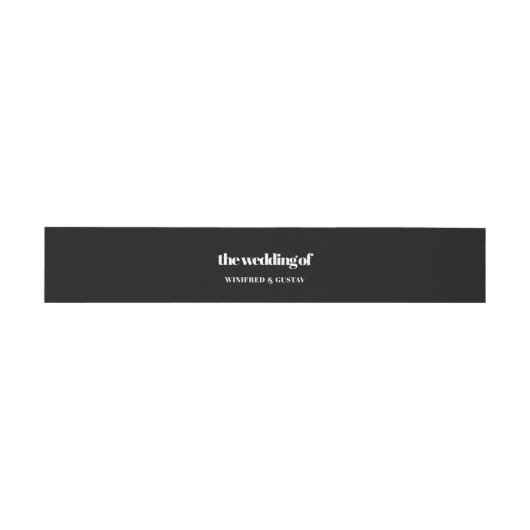 Einfache, elegante und schicke Hochzeit Einladungsbanderole (Flach)