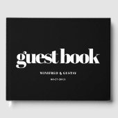 Einfache, elegante und schicke Hochzeit Gästebuch (Vorderseite)