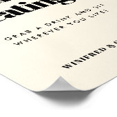 Einfache, elegante und schicke Hochzeit Offene Sit Poster (Ecke)