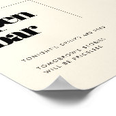 Einfache, elegante und schicke Hochzeit Offenes Ba Poster (Ecke)