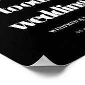 Einfache, elegante und schicke Hochzeit Poster (Ecke)