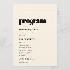 Einfache, elegante und schicke Hochzeit Programm