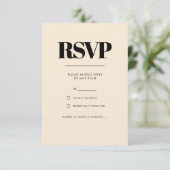 Einfache, elegante und schicke Hochzeit RSVP Karte (Stehend Vorderseite)