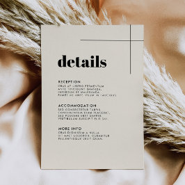 Einfache elegante und schicke Hochzeitskarte Begleitkarte