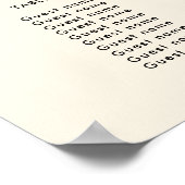 Einfache elegante und schicke Hochzeitskarte Poster (Ecke)