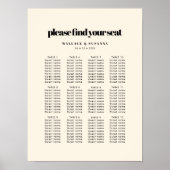 Einfache elegante und schicke Hochzeitskarte Poster (Vorne)