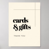 Einfache elegante und schicke Hochzeitskarten & Ge Poster (Vorne)