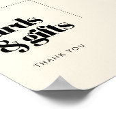 Einfache elegante und schicke Hochzeitskarten & Ge Poster (Ecke)