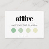 Einfache elegante und schicke Hochzeitskleidung Begleitkarte (Vorderseite)