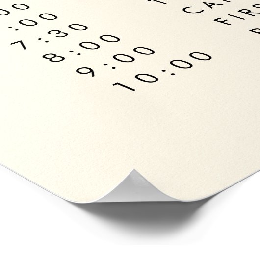 Einfache elegante und schicke Hochzeitsreise Orte Poster (Ecke)