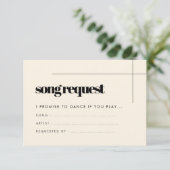 Einfache elegante und schicke Hochzeitsreise Song  Begleitkarte (Stehend Vorderseite)