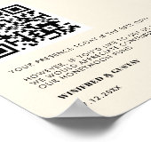 Einfache elegante und schicke Honeymoon-Fonds QR-C Poster (Ecke)