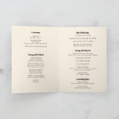Einfache, elegante und schicke katholische Hochzei Programm (Innenseite)