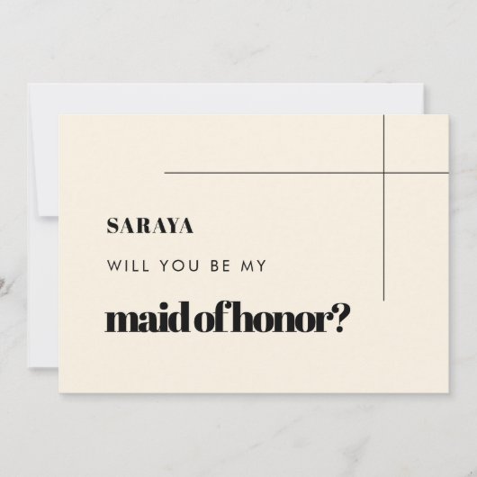 Einfache, elegante und schicke Trauzeugin Einladung (Vorderseite)