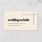 Einfache, elegante und schicke Website für Hochzei Begleitkarte (Vorderseite)