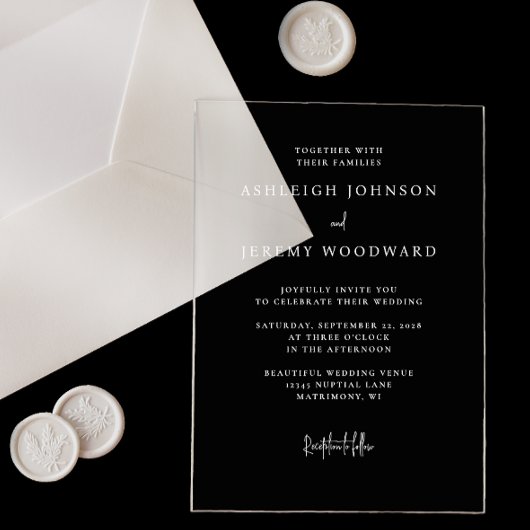 Einfache elegante und transparente Einladung zur H