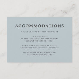 Einfache elegante Unterkünfte in Dusty Blue Begleitkarte