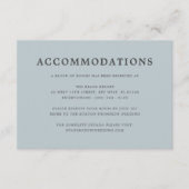 Einfache elegante Unterkünfte in Dusty Blue Begleitkarte (Vorderseite)