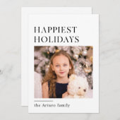 einfache, elegante Urlaubskarte Feiertagskarte (Vorne/Hinten)