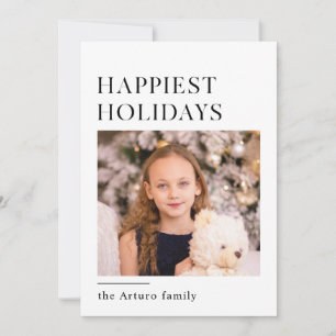 einfache, elegante Urlaubskarte Feiertagskarte