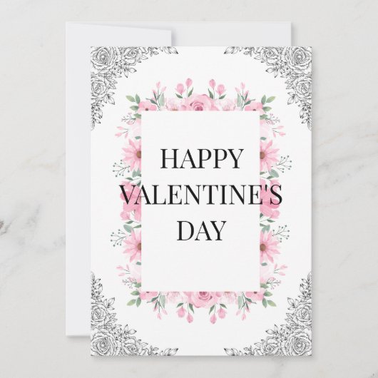 Einfache elegante Valentinstagskarte | Minimal Karte (Vorderseite)