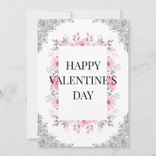 Einfache elegante Valentinstagskarte   Minimalisti Karte