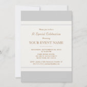 Einfache Elegante Vintag Lightgrau Beruflich Einladung (Vorderseite)