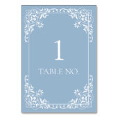 Einfache Elegante Vintage Grenze Tischnummer (Rückseite)
