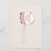 Einfache elegante Vintage Kinderdusche Einladung (Vorne/Hinten)