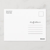 Einfache elegante virtuelle Hochzeitseinladung Postkarte (Rückseite)