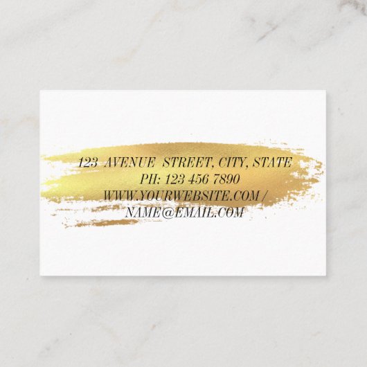 Einfache elegante Visitenkarte (Rückseite)