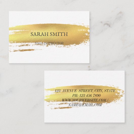 Einfache elegante Visitenkarte (Vorne/Hinten)