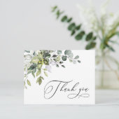 Einfache Elegante Wasserfarbe Eukalyptus Vielen Da Postkarte (Stehend Vorderseite)